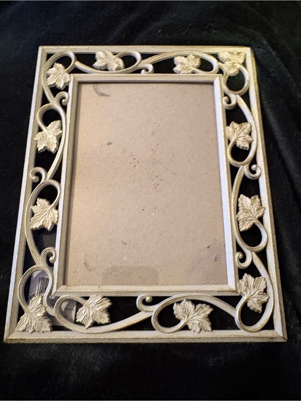 Elegant Leaf Decorative Picture Frame in Off White.